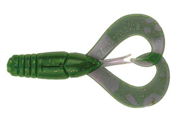 Crazy Craw 1.8' un 2.4' Green LOX UV